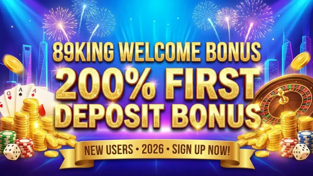 Banner quảng cáo các gói khuyến mãi nạp đầu 100% đến 200% cực kỳ hấp dẫn tại 89King