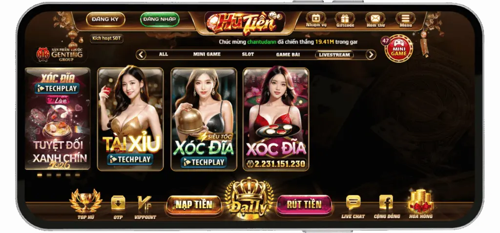 Live Casino Hũ Tiền